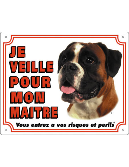 Panneau Boxer de Flamingo : "Je veille pour mon Maitre".