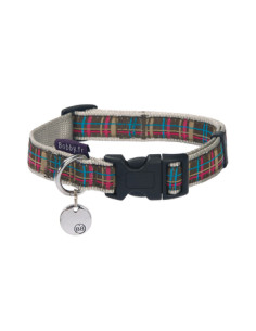 Collier pour chien "Kilt" en nylon marron de Bobby.
