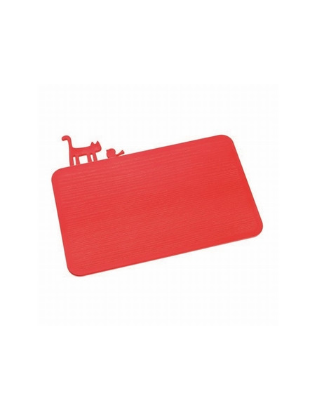 Planchette à découper cuisine "Cat & Bird" rouge de Koziol.