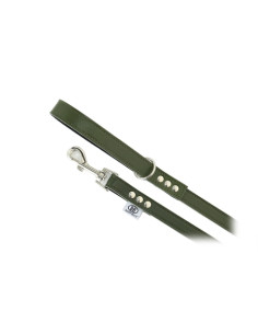 Laisse pour chien en cuir  vert - Laisse "Classic" evergreen