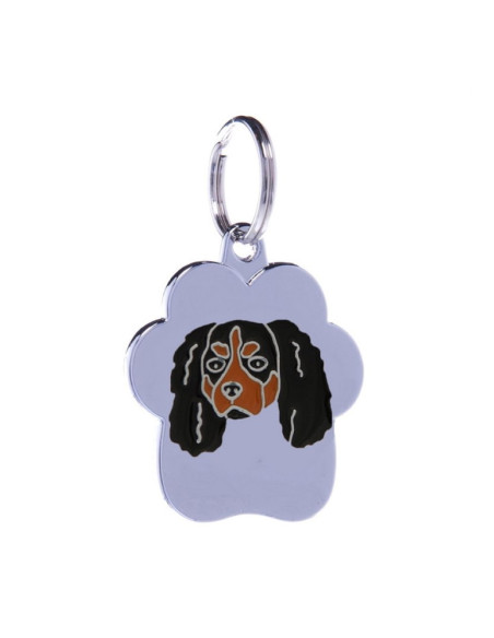 Médaille pour chien Rainbow "Cavalier King Charles marron & noir" de Petitamis.