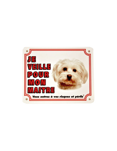 Panneau d'entrée chien Bichon Maltaise pas cher