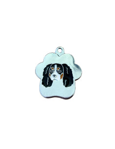Médaille pour chien "Cavalier King Charles" tricolore de Petitamis.