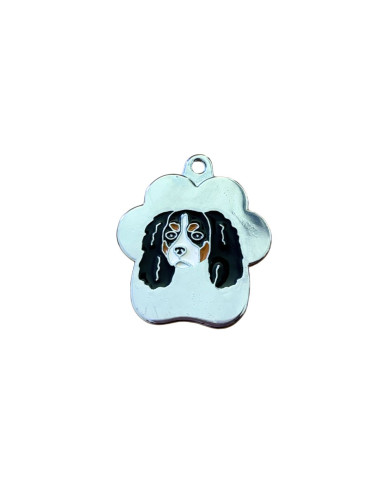 Médaille pour chien "Cavalier King Charles" tricolore de Petitamis.