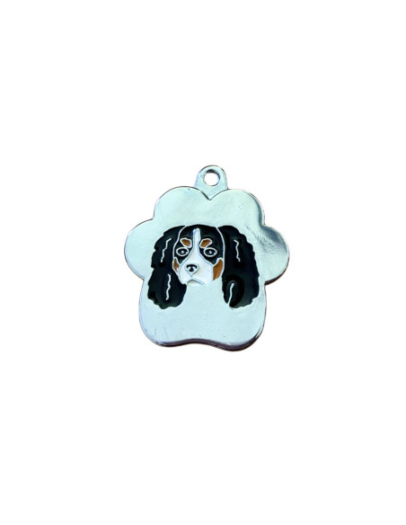 Médaille pour chien "Cavalier King Charles" tricolore de Petitamis.