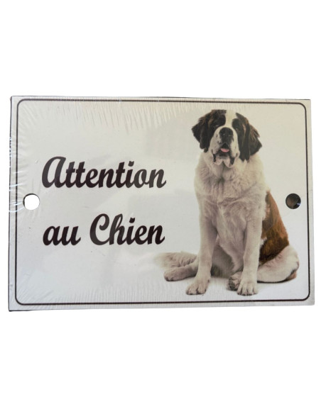 Panneau Saint Bernard de Petitamis : "Attention au Chien".