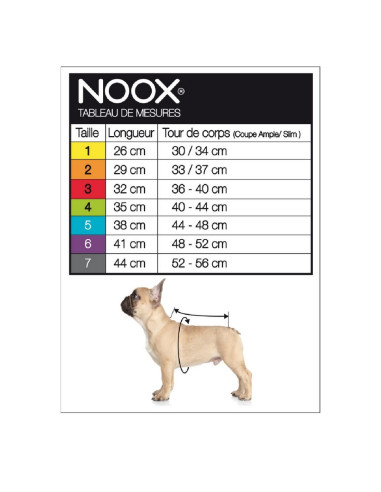 Guide des tailles Noox.