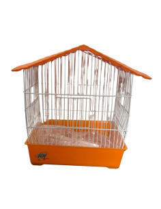Cage à oiseau orange.