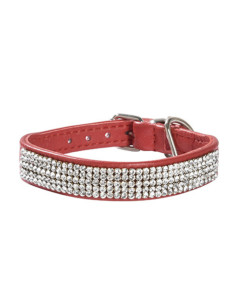 Un joli collier Crsytal Prince pour chien rouge rubis avec des strass "Swarovski" de la marque Bobby