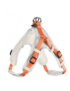 Harnais pour chien "Vario Quick" orange/crème de Hunter.