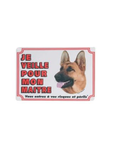 Panneau Berger Allemand de Flamingo : "Je veille pour mon Maitre".