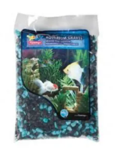 Gravier pour poissons "Fegro : turquoise-noir" pour aquarium de Flamingo.