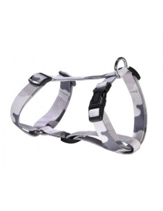 Harnais pour chien camouflage gris nylon de Bobby.