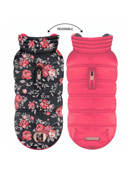 Doudoune réversible rose et bleue "Lilirose" de Milk & Pepper.