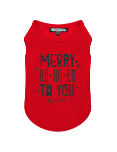 Tee-shirt rouge pour chien "Merry" de Milk & Pepper.