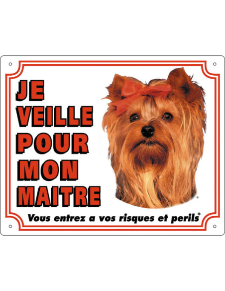 Panneau Bouledogue Anglais de Flamingo : "Je veille pour mon Maitre".